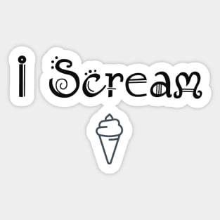 I Scream Sticker